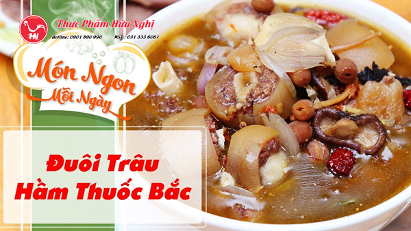 Đuôi trâu hầm thuốc bắc
