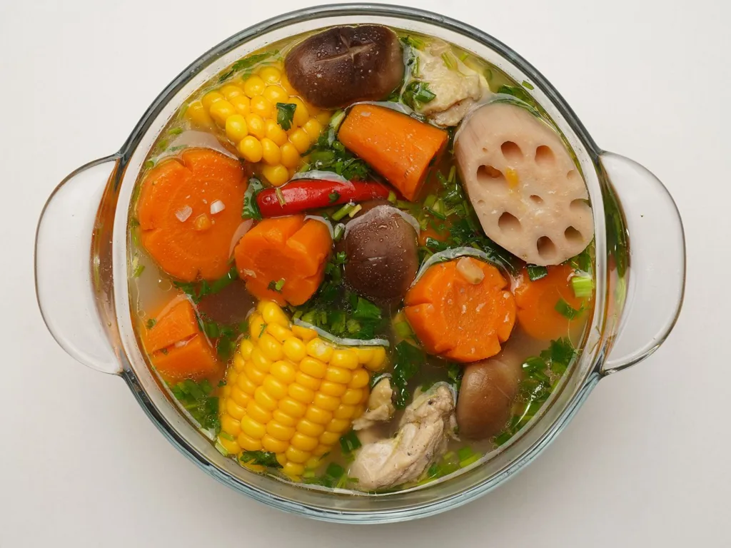 Canh củ sen hầm thịt gà ádasdw