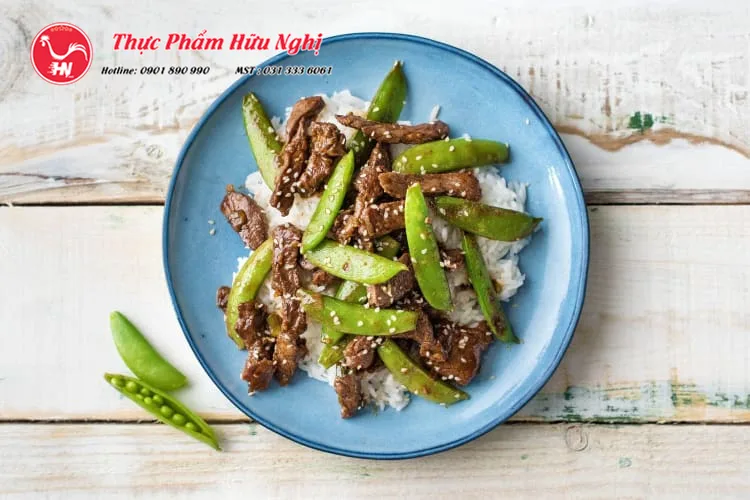 đậu hà lan xào thịt bò a2sa