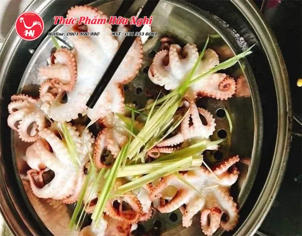 Bạch tuộc hấp bia