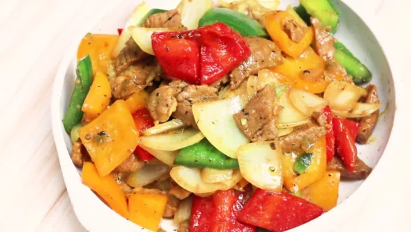 ba rọi heo xào rau củ 3
