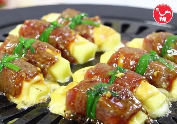 Ba chỉ bò cuộn phô mai áđá